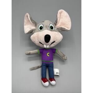 Chuck E Cheese Pizza Mouse Big Head 10" Plush Doll Macot Stuffed Animal